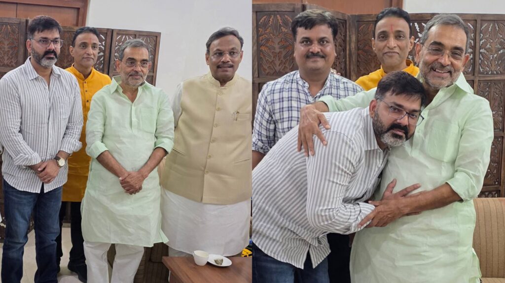 पावर स्टार पवन सिंह की उपेंद्र कुशवाहा से मुलाकात, राजपूत और कुशवाहा वोटों का बिहार कनेक्शन ऐसे जुड़ेगा 1 InCollage 20250930 115536781