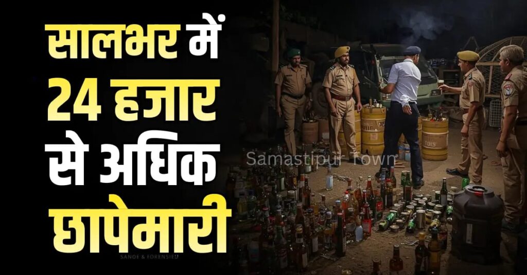 समस्तीपुर जिले में नहीं थम रहा अवैध शराब का धंधा, साल भर में 1 लाख 50 हजार 458 लीटर देसी व 43 हजार 934 लीटर अंग्रेजी शराब बरामद; 24 हजार से अधिक छापेमारी 1 IMG 20251219 WA0108