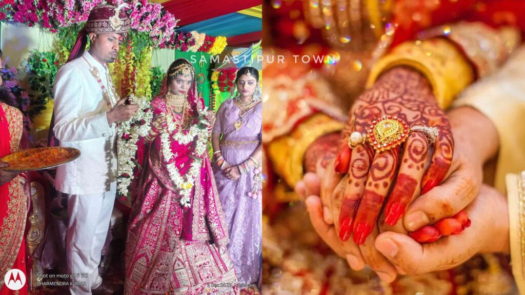 समस्तीपुर के इस गांव में शादी के लिये दुल्हा पक्ष के बदले दुल्हन पक्ष ही बारात लेकर पहुंचा, चहुंओर हो रही चर्चा 1 InCollage 20251206 223554284