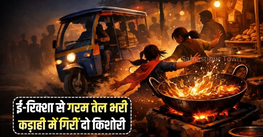 समस्तीपुर : ई-रिक्शा के झटका से सड़क किनारे कचरी बन रहे कराही में खौलते गरम तेल में गिरी दो किशोरी 1 IMG 20260128 WA0001