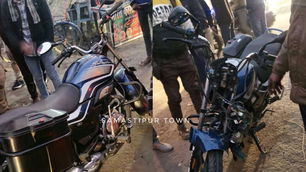 मुसरीघरारी चौराहे के पास बाइक लगाकर बैठे युवक को अनियंत्रित पिकअप ने मारी ठोकर, जख्मी 1 InCollage 20260111 225940107