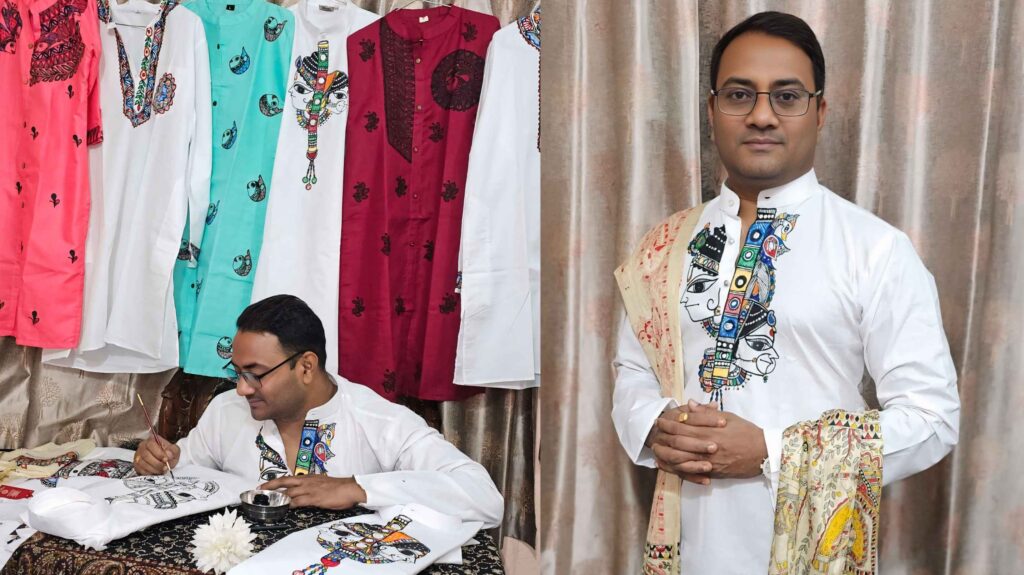 वर्णांधता के बावजूद रंगों से गढ़ी पहचान, मिथिला पेंटिंग से रोजगार सृजन में जुटे समस्तीपुर के चर्चित कुंदन कुमार रॉय 1 InCollage 20260301 182232590