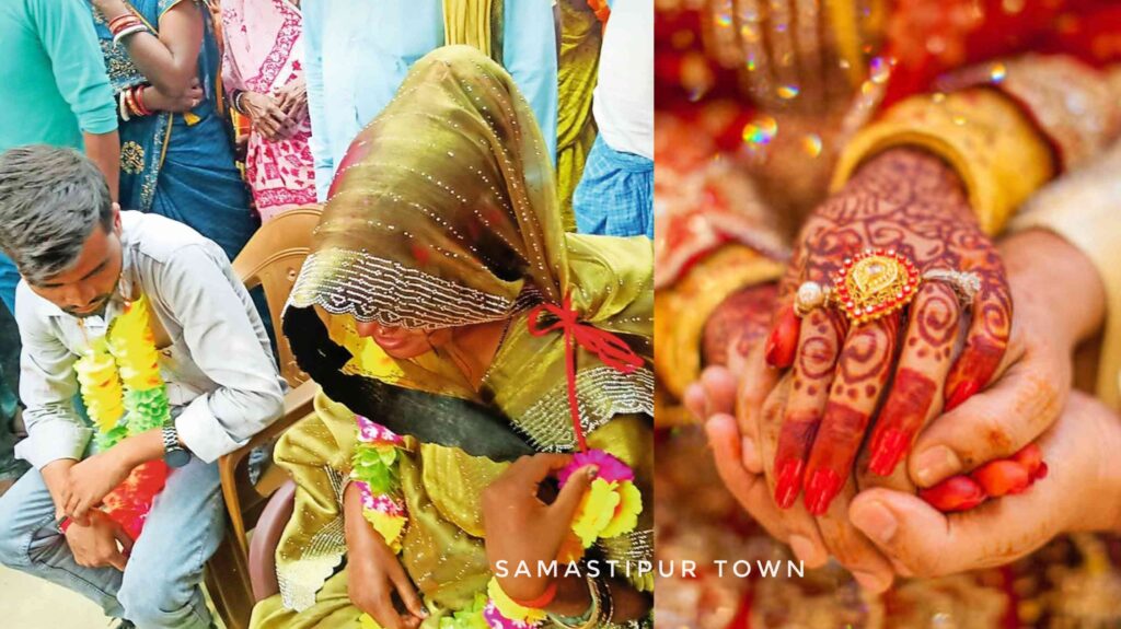 विभूतिपुर में शादीशुदा महिला को प्रेमी संग पकड़कर ग्रामीणों ने मंदिर में कराई शादी 1 InCollage 20260318 090313995