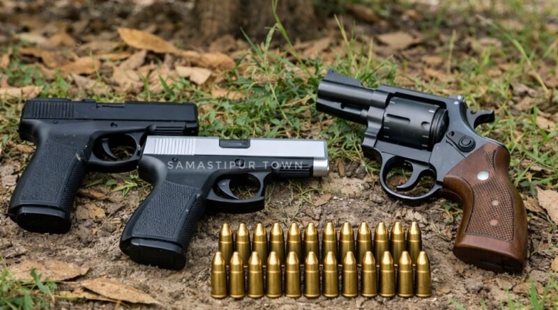 पूसा में आम के बगीचे से दो पिस्तौल, एक रिवाल्वर और 24 गोलियां बरामद 1 file 000000002f5c71fa84286c314cdf0911