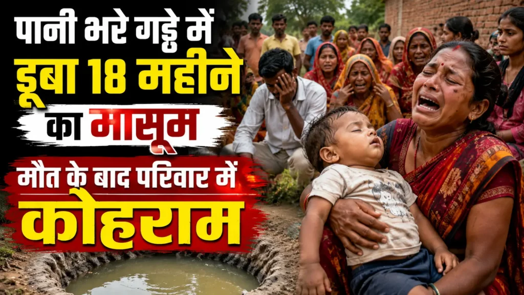 पानी भरे गड्ढे में डूबा 18 महीने का मासूम, मौत के बाद परिवार में कोहराम 1 file 000000001df47208857751717170ffdf