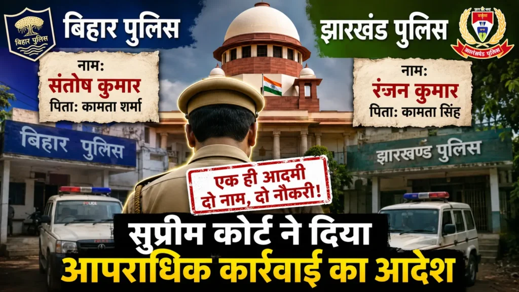 एक ही आदमी बिहार और झारखंड पुलिस में अलग-अलग नामों से कर रहा था नौकरी, सुप्रीम कोर्ट ने दिया आपराधिक कार्रवाई का आदेश 1 file 00000000cb987207ab367ab00156dbda
