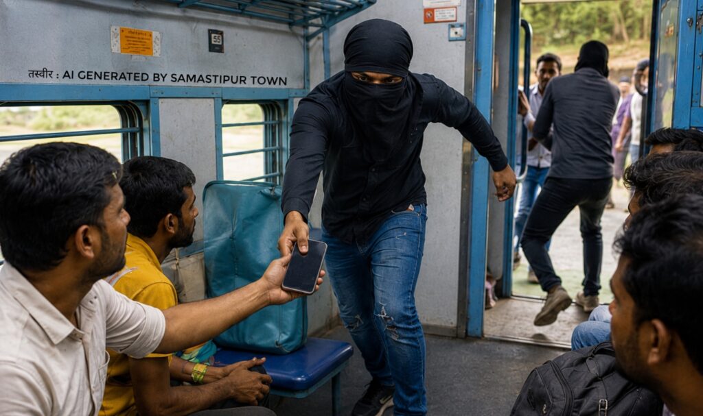 दरभंगा-समस्तीपुर रेलखंड पर किसनपुर स्टेशन के पास पैसेंजर ट्रेन में कई यात्रियों से मोबाइल झपटमारी 1 file 0000000052dc71fabdb04a75504c0835